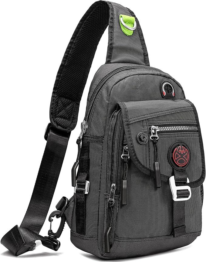 NICGID Sling Bag Chest Shoulder Backpack Crossbody Bags for Tablet Laptop Outdoor Hiking Men Women