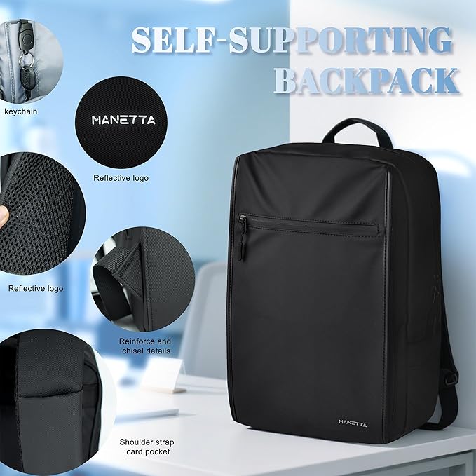 Waterproof Work Backpack for Men, Laptop Backpack fit 15.6 Inch, Business Commuter Work Bag for Office College, Lightweight Professional,Casual Daypack,Anti Theft Travel Backpacks