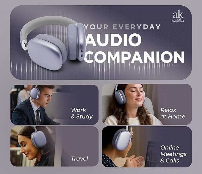 P959 Wireless Gaming Earbuds – Bluetooth 5.3 Stereo Headphones with Mic, Touch Controls, Long Battery, IPX6 Waterproof, Ergonomic for Music, Sports & Travel (Purple)