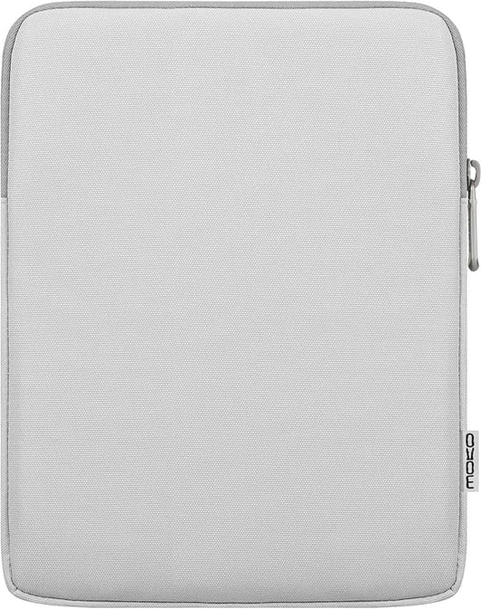 MoKo 9-11 Inch Tablet Sleeve Bag Carrying Case Fits New 11 inch iPad Air M3, iPad A16 2025, iPadPro 11 M4, Air 5/4/3, iPad10/9/8th Gen, Tab S8/S9 11", Gray + White