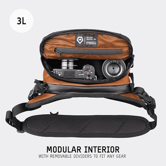 WANDRD ROGUE V1 3L Sling: Compact Camera Sling and Crossbody Bag with Fast Access, 3-Way Carry– Lightweight Everyday Bag Great for Travel, Photography, and Daily Use (Sedona Orange)