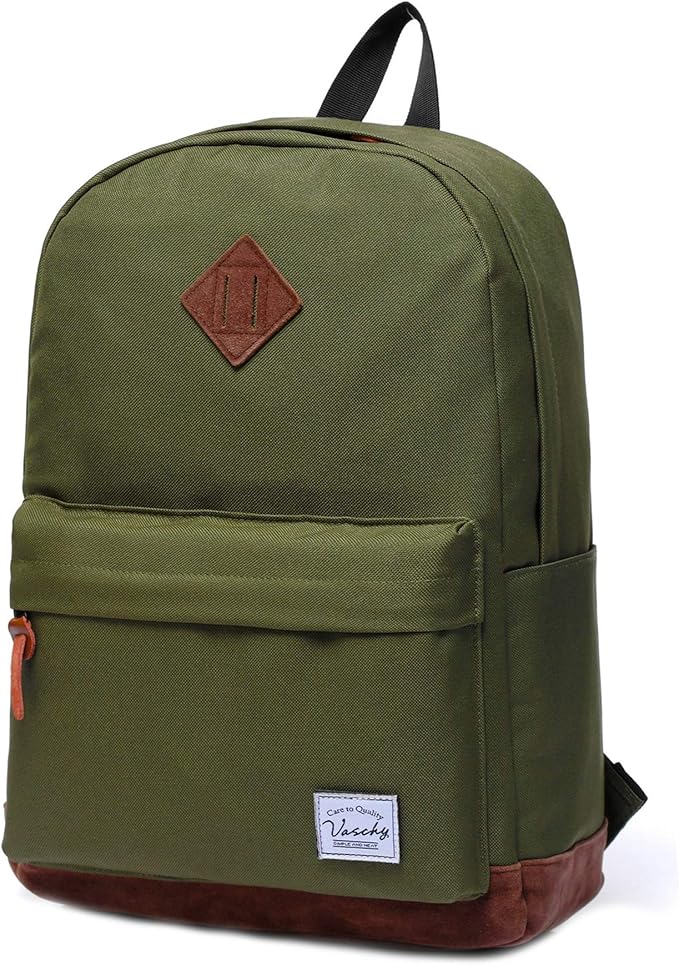 Backpack for Men Women,VASCHY Classic Water-resistant Lightweight Travel School Backpack Casual Daypack