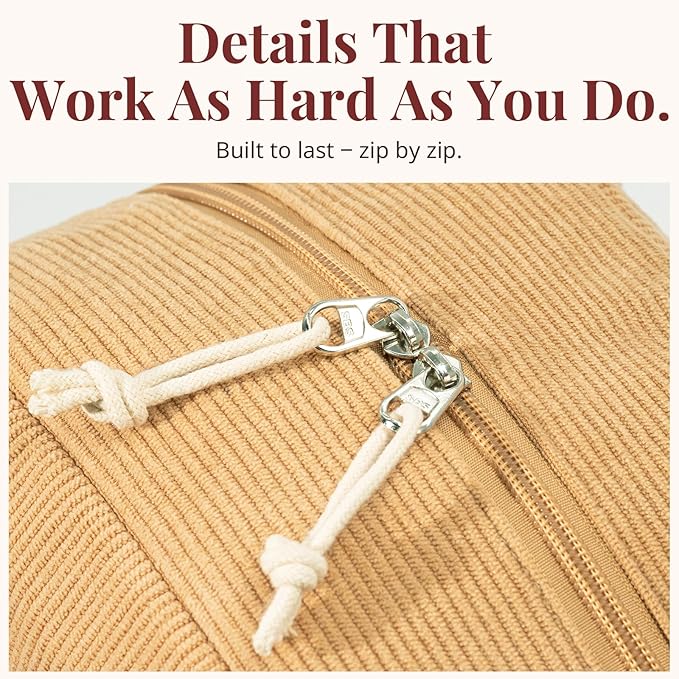 Insulated Lunch Bag for Women Men, Stylish Corduroy Tote Bag with Aluminum Lining, Large Capacity Reusable Cooler for Work, Travel, or Beach, Camel Brown Lunch Box