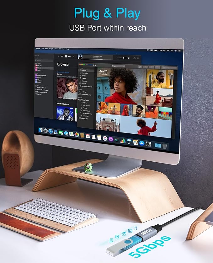 BlueRigger USB 3.0 Extension Cable (100FT, Active, 5Gbps, In-Wall CL3 Rated, Type A Male to Female Adapter Cord) - Long USB Repeater Extender for VR Headset, Printer, Hard Drive, Keyboard, Mouse, Xbox