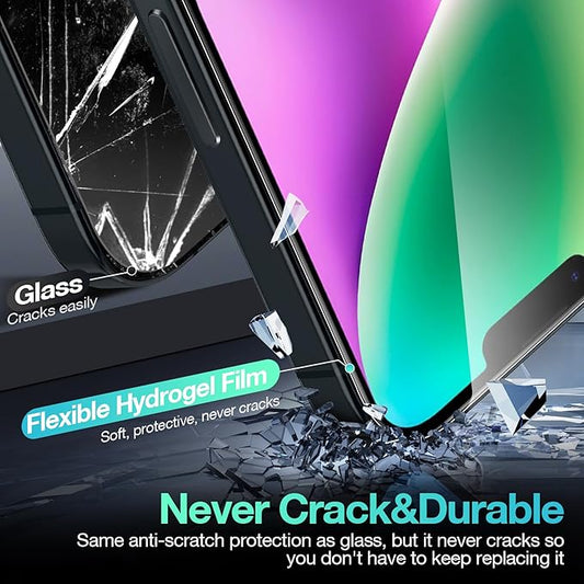 3 Pack Flexible Film Screen Protector for iPhone 13 Pro Max/ 14 Plus, Non-breakable Soft TPU Hydrogel Film for iPhone 13 Pro Max/ 14 Plus Screen Protector Film (NOT Glass)