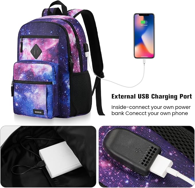 Boys and Girls Backpack for School, Lightweight Casual High School Bookbag, Daily-use Travel Laptop Backpack for Women and Men, Fits 15.6 Inch Notebook