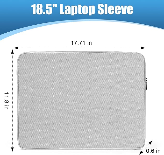 Ctemnpho 18.5 inch Portable Monitor Case Storage Bag, Portable Computer Cover Bag with Pocket Zipper for 18.5 inch, Notebook Computer Gaming Display Protective Travel（Gray）