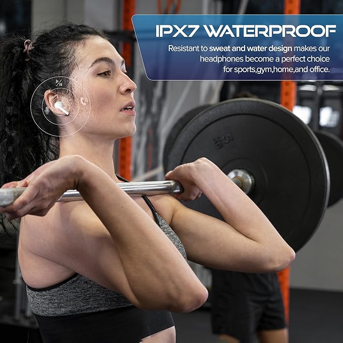 Wireless Earbuds,Bluetooth 5.3 in Ear Headphones with Noise Cancelling Mic, 42H Playtime HiFi Stereo Bluetooth Earphones, IPX7 Waterproof Touch Control True Wireless Headphones for iPhone/Android/IOS