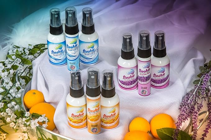 Flushie Pre-Toilet Spray 16 oz Lavender Rain Scent Bathroom Spray 16-Ounce Pump Spray Bottle Refill