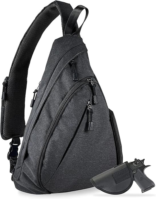 JESSIE & JAMES Peyton Crossbody Sling Backpack Concealed Carry Purse For Women Men Outdoor Chest Bag Shoulder Backpack