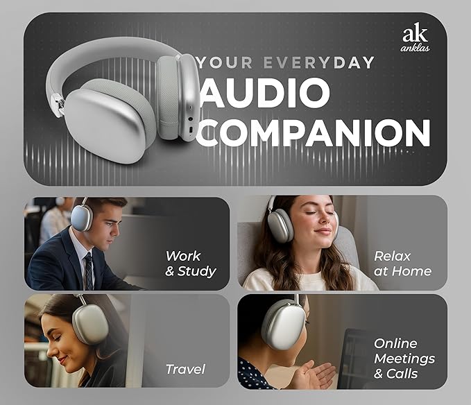 P959 High-End Wireless Headphones with Bluetooth 5.3, Low Latency, Hi-Fi Sound, 360° Spatial Audio, Ergonomic Over-Ear Design, Wired & Wireless Modes, Long Battery Life, Breathable Earmuffs