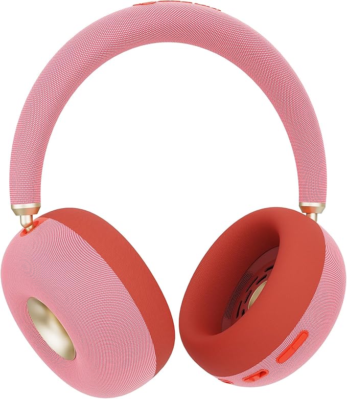 Open Ear Wireless Headphones, Bluetooth 5.3 Over-Ear with Removable Noise-Canceling Ear Caps, Dual-Driver HiFi Sound, 24H Battery Life Comfortable Fit, Type-C Fast Charging for Travel, Work, Office