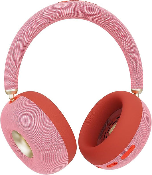 Open Ear Wireless Headphones, Bluetooth 5.3 Over-Ear with Removable Noise-Canceling Ear Caps, Dual-Driver HiFi Sound, 24H Battery Life Comfortable Fit, Type-C Fast Charging for Travel, Work, Office