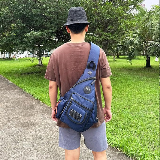 Large Sling Backpack, Sling Chest Bag Shoulder Crossbody Daypacks Fits 14.1-Inch Laptop for Travel Outdoor Men Women