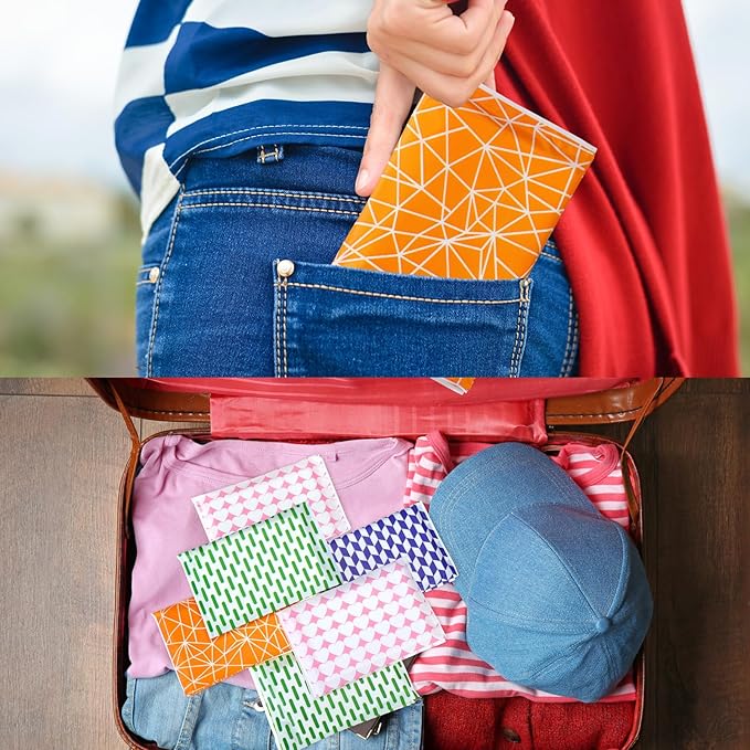 PerKoop 100 Pack Pocket Tissues Travel Slim Packs Small Facial Tissues Wallet Size Toilet Paper for Travel Guest Wedding Supplies, 4 Styles (Irregular Style)