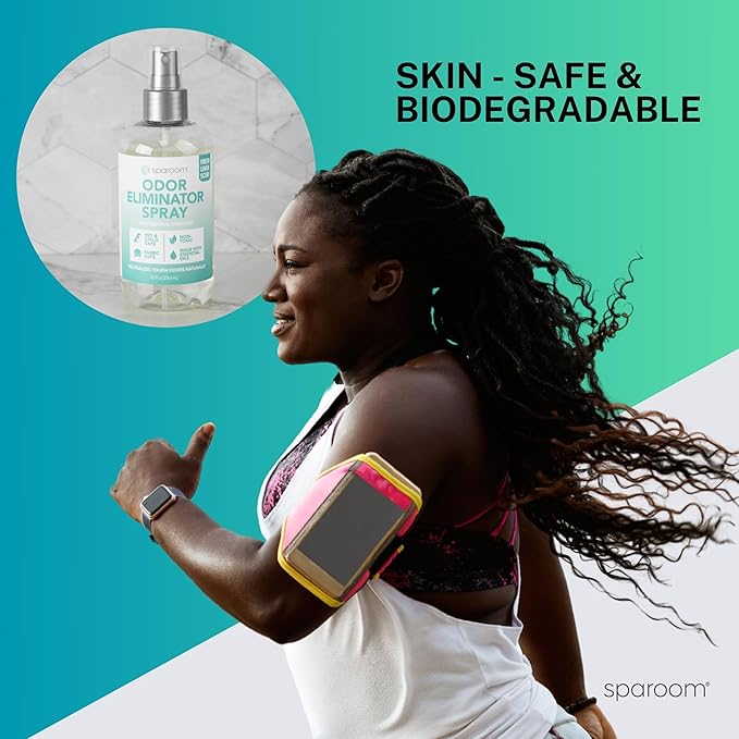 SpaRoom Odor Eliminator Spray – Home Freshener for Strong Smells, Smoke and Pet Neutralizer, Bathroom and Car Deodorizer with Plant-Based Ingredients, 8oz Zero-Residue Linen Formula