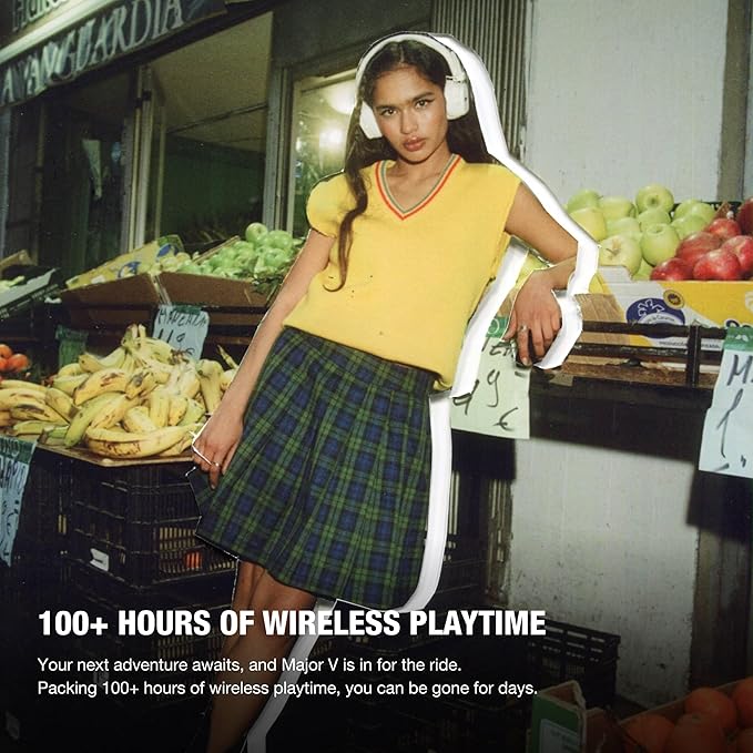 Marshall Major V On-Ear Wireless Bluetooth Headphone - Cream