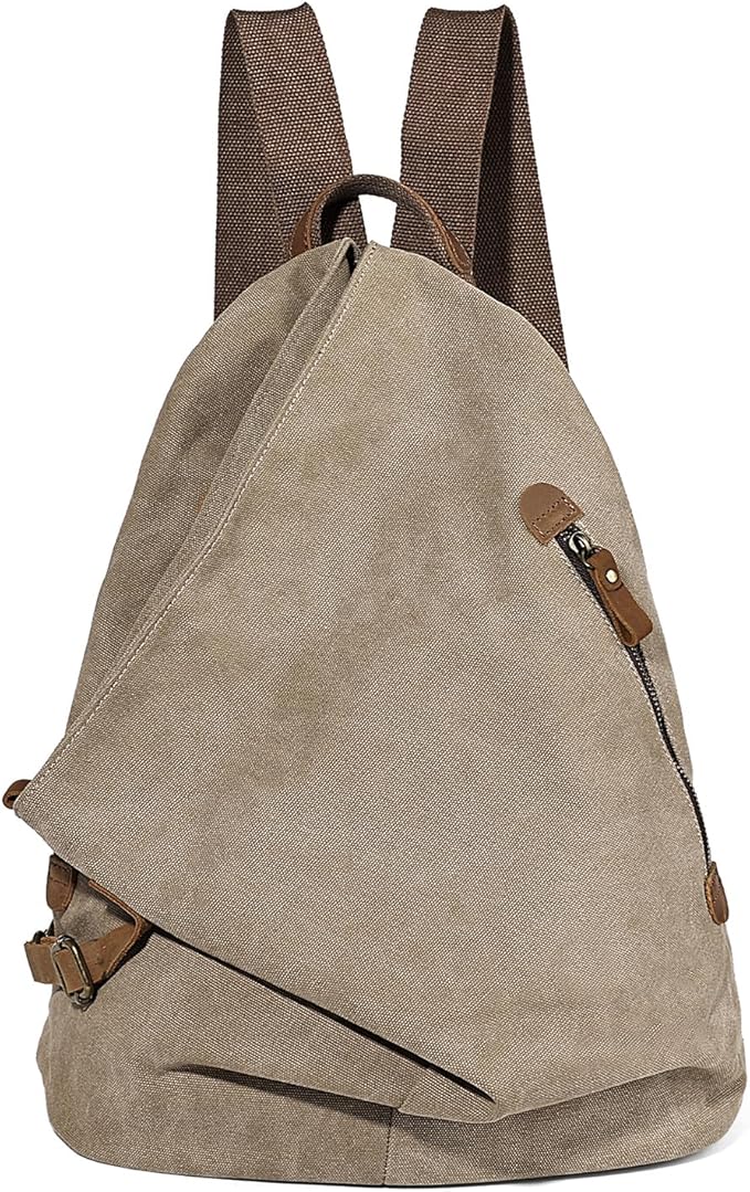 KL928 Canvas Vintage Backpack – Large Casual Daypack Outdoor Travel Rucksack Hiking Backpacks for Men Women