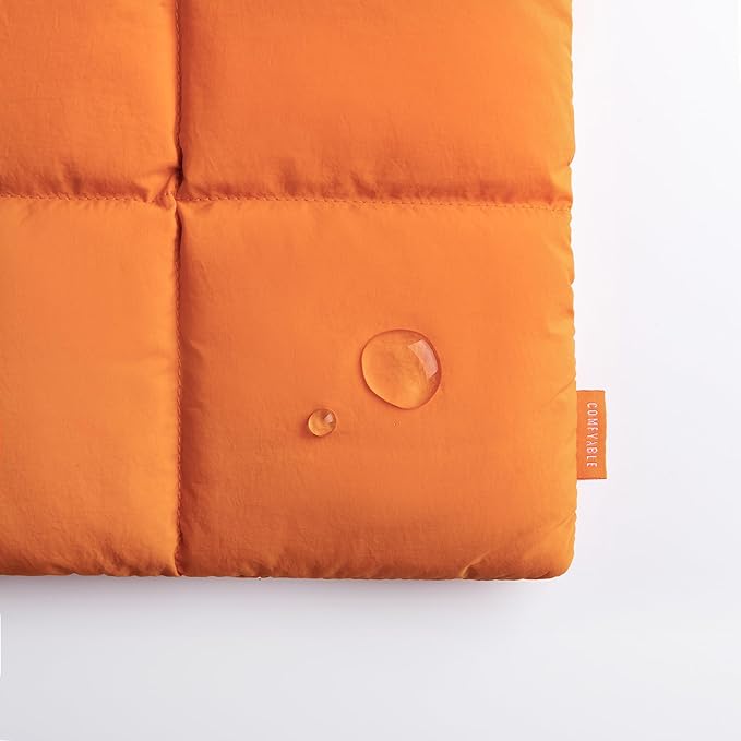 Comfyable Puffy Laptop Sleeve 13 Inch 14 Inch, Quilted Puffer Laptop Carrying Case, Pillow Case Compatible with MacBook Air M4 2025 M3 M2 M1, MacBook Pro M4 Pro/Max, Orange