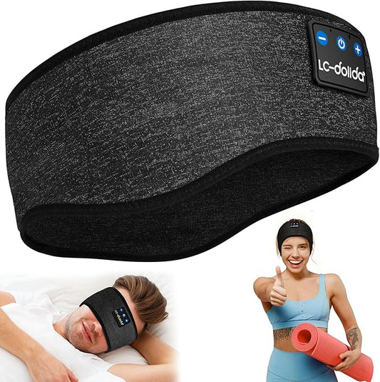 LC-dolida Sleep Headphones Bluetooth Headband, Wireless Sleeping Headphones IPX6 Waterproof Bluetooth Headband for Birthday, Thanksgiving Day, Christmas, Valentine's Day Gifts