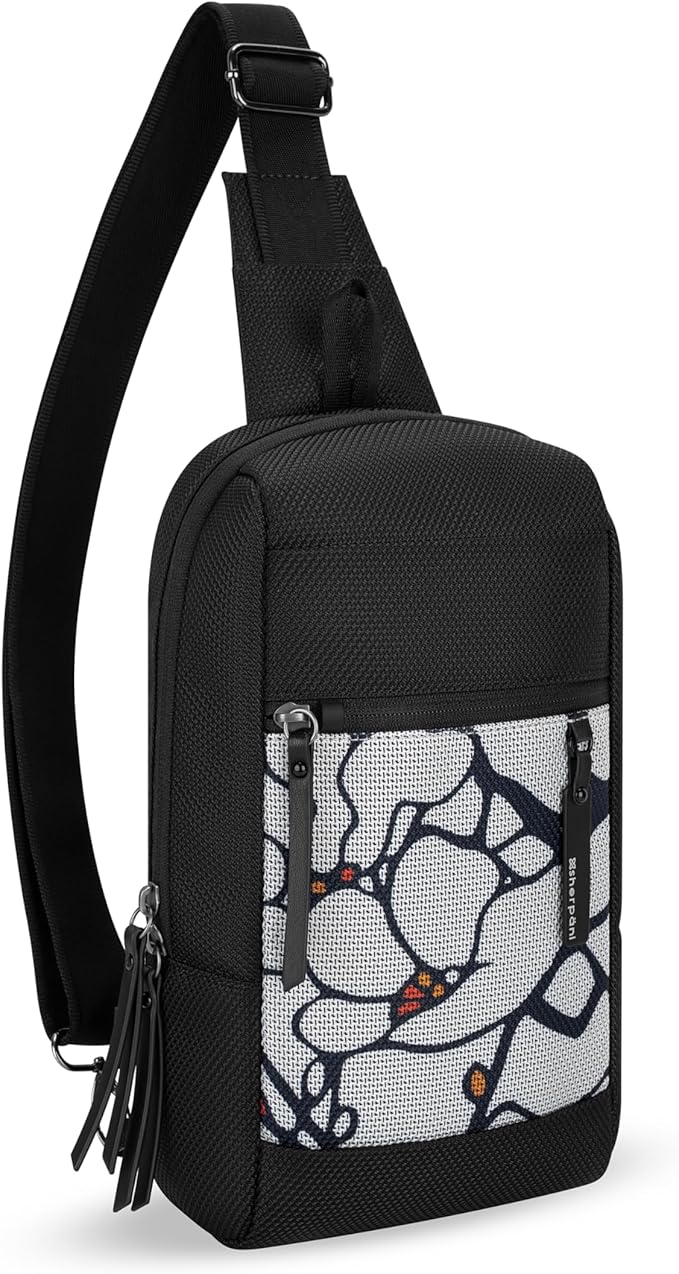 Sherpani Metro, Anti Theft Sling Bag, Sling Backpack, 5L Travel Bag, Shoulder Chest Purse, Crossbody Backpack for Women, Metal Hardware, Travel Gift (Sakura)