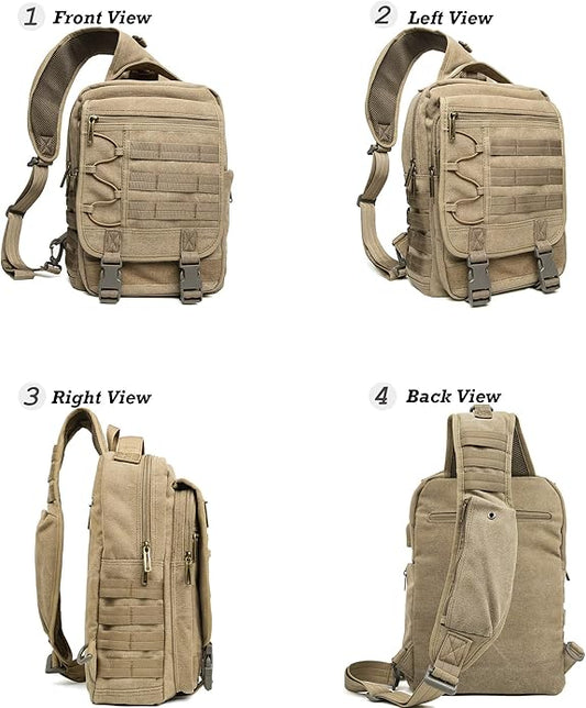 NICGID Sling Bags Chest Shoulder Backpacks, 12.5'' 13.3'' 14.1'' 15.6''Laptop Backpack Crossbody Messenger Bag Travel Outdoor