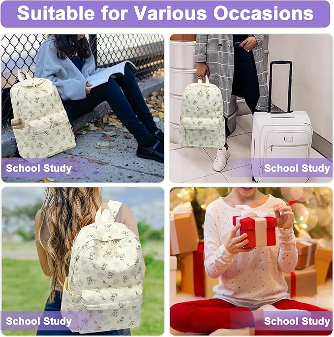 School Backpack for Teens Large Corduroy Bookbag Lightweight 15.6 inch Laptop Bag for Girls Women Casual High School College