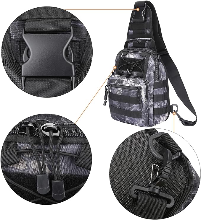 G4Free Outdoor Tactical Bag Backpack, Military Sport Bag Pack Sling Shoulder Backpack Tactical Bag for Every Day Carry