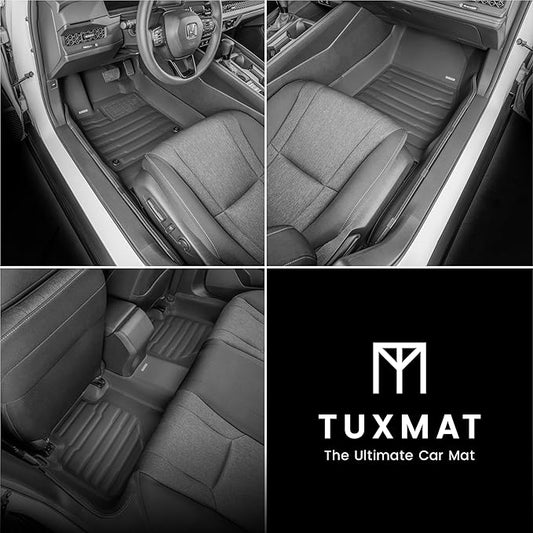 TuxMat - for Honda Accord 2023-2026 Models - Custom Car Mats - Maximum Coverage, All Weather, Laser Measured - This Full Set Includes 1st and 2nd Rows