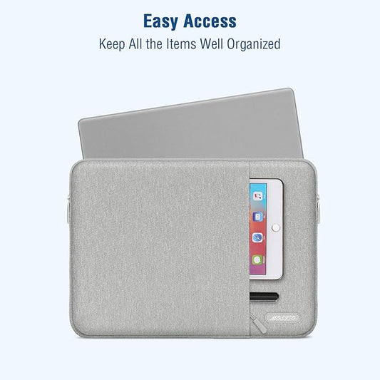 MOSISO Laptop Case 15 inch, 15 inch Laptop Sleeve Compatible with MacBook Air 15 M4 A3241 M3 A3114 M2 A2941 2025 2024 2023,Dell XPS 15,Polyester Vertical Computer Sleeve Bag with Pocket, Gray