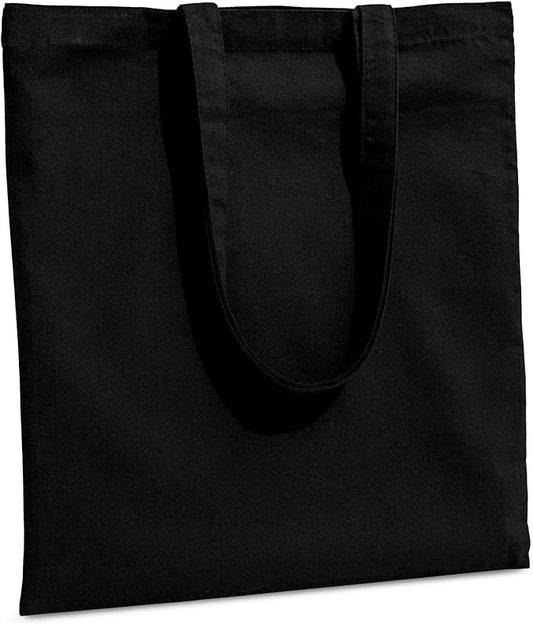 Carrywell |Not Made In China| Cotton Tote Bags, Lightweight Reusable Grocery Shopping Bag, Blank Bulk Cloth Totes with Handles, Great For Custom Screen Print and Gifts (15"x16")