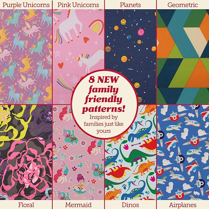 Lusso Gear Travel Car Seat Tray - Dry Erase Board & Secure Tablet Holder for Toddler Travel - Durable 600D Oxford Cloth with Snack & Toy Compartments for Road Trip Essentials for Kids - Pink Unicorn