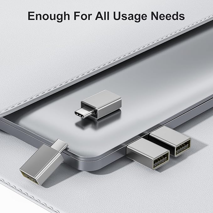 Elebase USB C Adapter for New iPhone 17 16 4Pack,USBC Male to USB 3.0 Female Adapter,Type C Thunderbolt 4 OTG Converter for Receivers Dongles,Hard Disk,Printers,Camera,Tablet,Laptop,Microsoft Surface