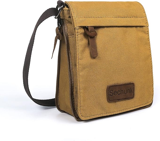 Sechunk Vintage Canvas Messenger Cross body bag Shoulder bag