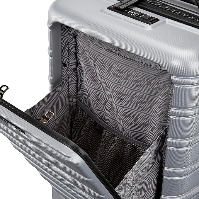 Samsonite Omni 2 PRO Hardside Expandable Luggage with Spinners, Arctic Silver, Carry-on