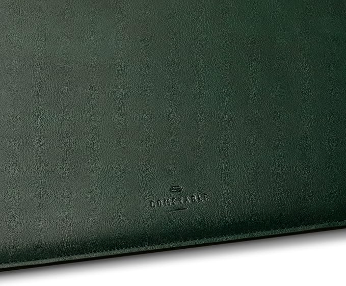Comfyable Laptop Sleeve 14 Inch Precisely Compatible with MacBook Pro M4 M3 M2 M1 Pro/Max 2024, Faux Leather Cover Case 14 in, Green