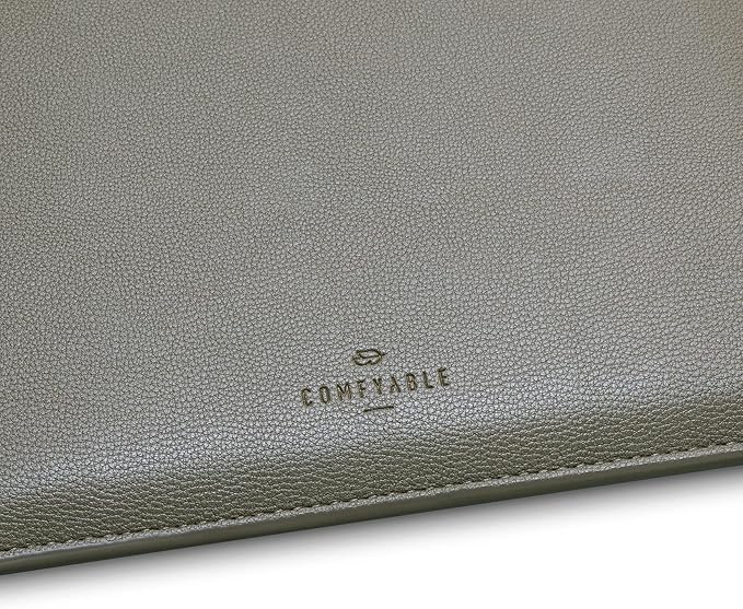 Comfyable Laptop Sleeve 13 Inch Precisely Compatible with MacBook Pro M2 2022 M1 2020-2016 & Mac Air M3 2024 M2 2022 M1 2020, Not Fit Old Versioned MBA/MBP, Faux Leather Cover Case, Khaki Green