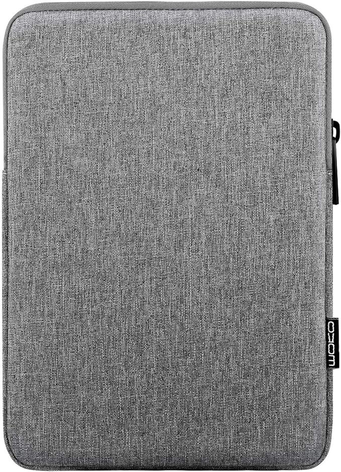 MoKo 12.9 Inch Tablet Sleeve Fits 13 Inch New iPad Pro M4 & Air M2 2024,iPad Pro 12.9 M2&M1,Galaxy Tab S8+/S9+ 12.4,Polyester Bag Fit with Apple Pencil or Smart Keyboard, Light Gray