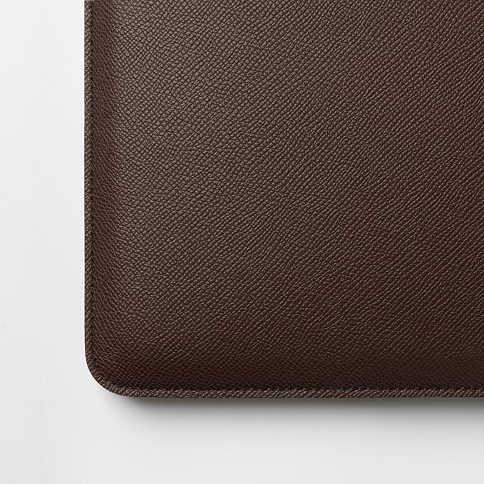 Comfyable Laptop Sleeve 14 Inch Precisely Compatible with MacBook Pro M4 M3 M2 M1 Pro/Max 2024, Faux Leather Cover Case 14 in, Coffee
