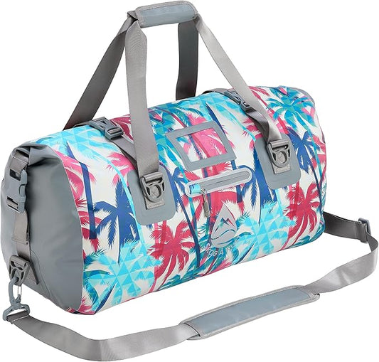 Skog Å Kust Duffelsak Heavy Duty Waterproof Duffel - Gear Bag for Sports, Travel, & More - 40L Palm