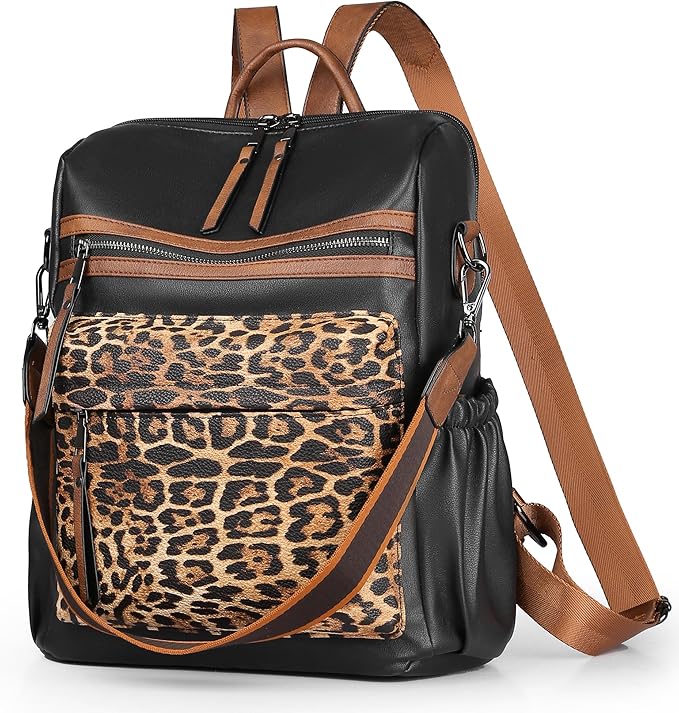 Dora & Liz Womens Backpack Purse Leather Fashion Travel Backpack Purse for Women Designer Ladies Shoulder Bags with Wristlet