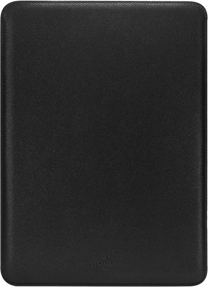 Comfyable Laptop Sleeve 15 Inch Precisely Compatible with MacBook Air 15" M4 2025 A3241 & M3 2024 A3114 & M2 2023 A2941, Faux Leather Cover Case, Black