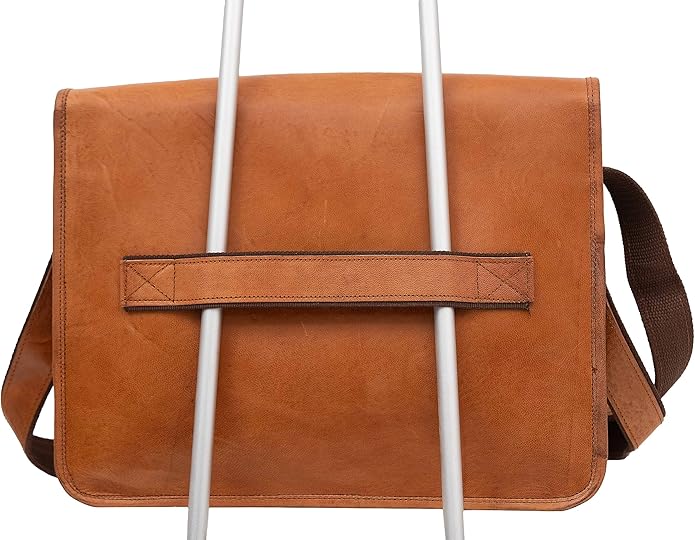 15 INCH Vintage Crossbody Genuine Leather Laptop Messenger Bag for Men and Women