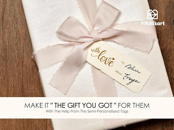 Vitalizart White Wrapping Paper Set 30" Pearly-Lustre With Silk Like Satin Ribbon & Gift Tags Recyclable Eco-Friendly Christmas Gift Wrapping Birthday Baby Shower Wedding Handmade Crafts 197"(16.4 Ft)