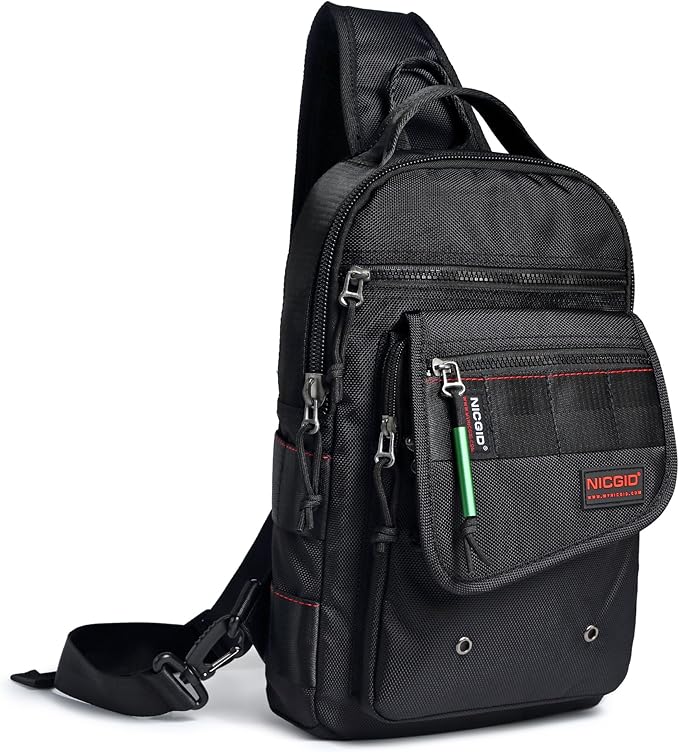 NICGID Sling Bags, Chest Shoulder Backpacks Crossbody Purse Outdoor Chest Bag Travel Backpack for Men Women