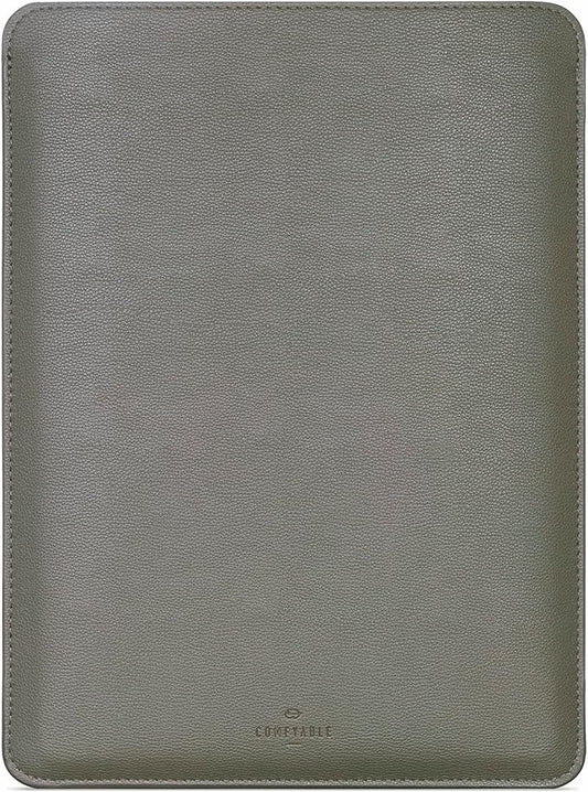 Comfyable Laptop Sleeve 13 Inch Precisely Compatible with MacBook Pro M2 2022 M1 2020-2016 & Mac Air M3 2024 M2 2022 M1 2020, Not Fit Old Versioned MBA/MBP, Faux Leather Cover Case, Khaki Green