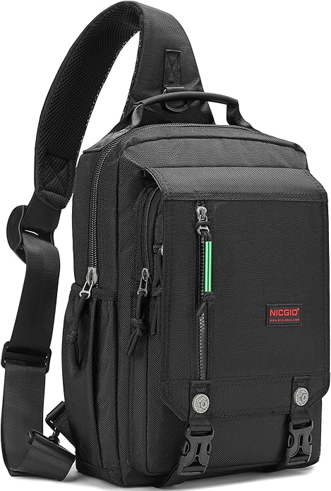 NICGID Sling Bags Chest Shoulder Backpacks, 12.5'' 13.3'' 14.1'' 15.6''Laptop Backpack Crossbody Messenger Bag Travel Outdoor