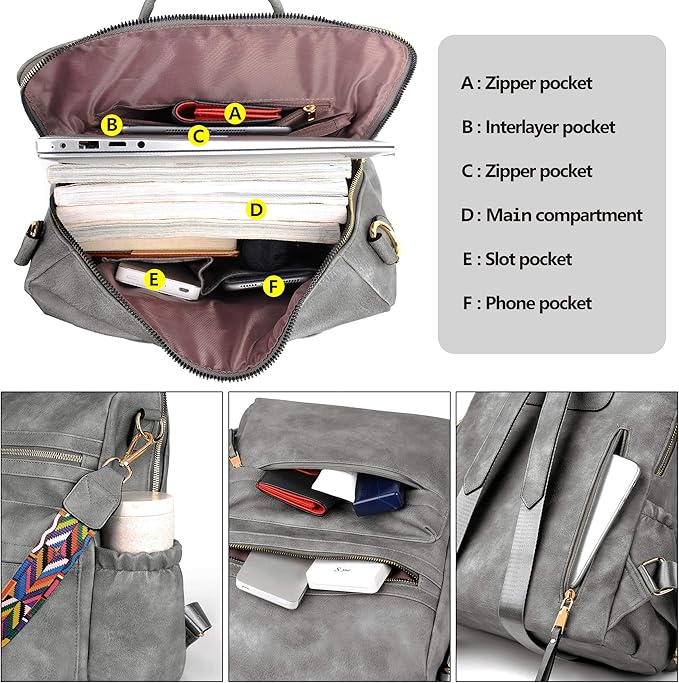 Dora & Liz Womens Backpack Purse Leather Fashion Travel Backpack Purse for Women Designer Ladies Shoulder Bags