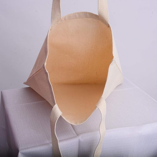Sturdy Canvas Wholesale Tote Bags with Bottom Gusset 15"W x 16"H x 3"G Blank Totes Great for DIY Painting Printing Embroidery