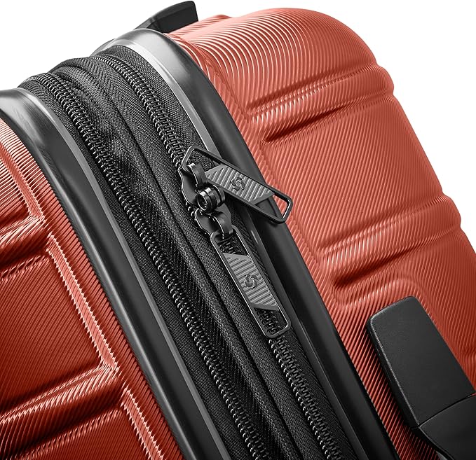 Samsonite Omni 2 Hardside Expandable Luggage with Spinner Wheels, 2-Piece Set (19/24), Brick Orange